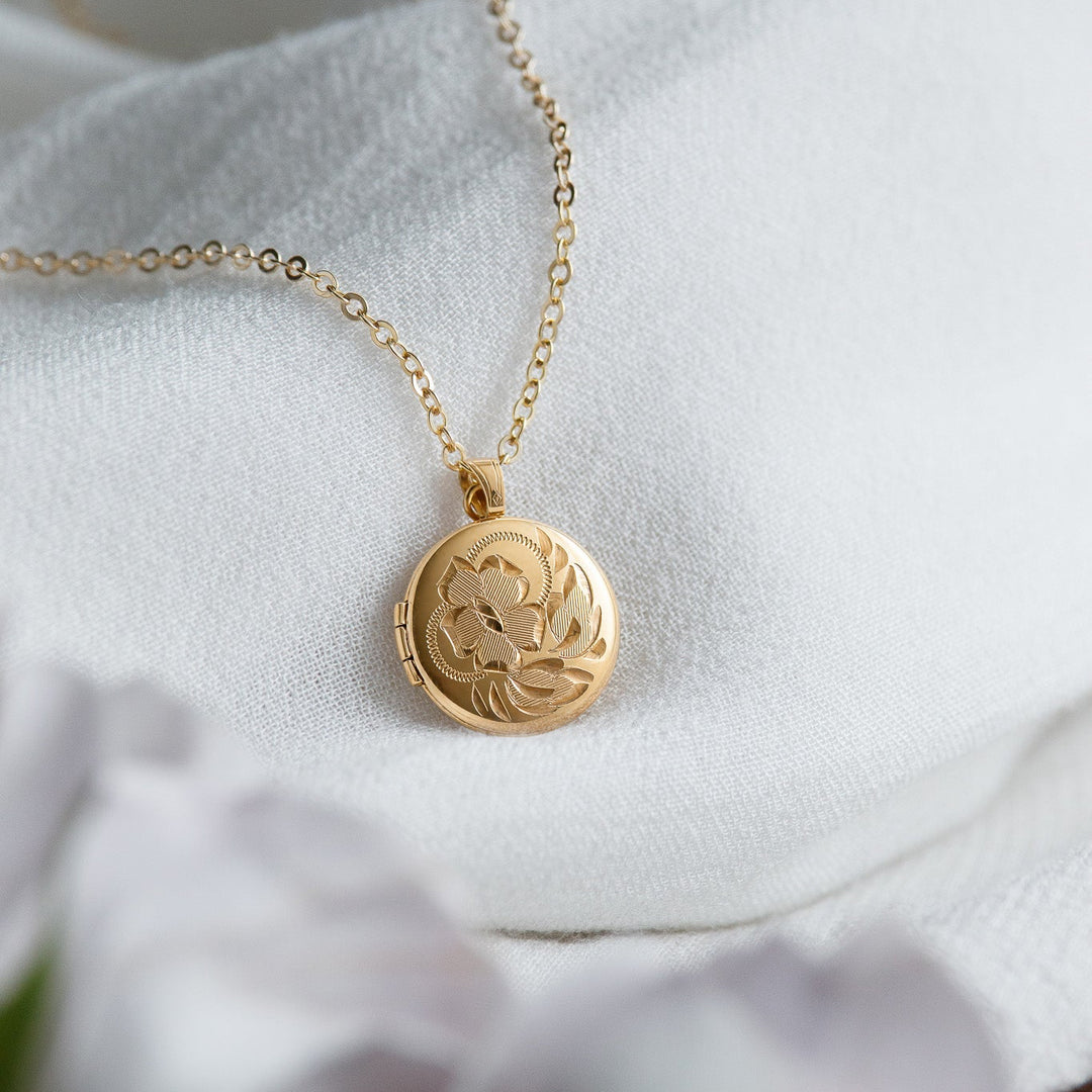 Etched Bloom Locket