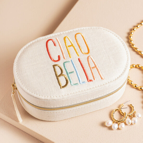Ciao Bella Embroidered Jewelry Case