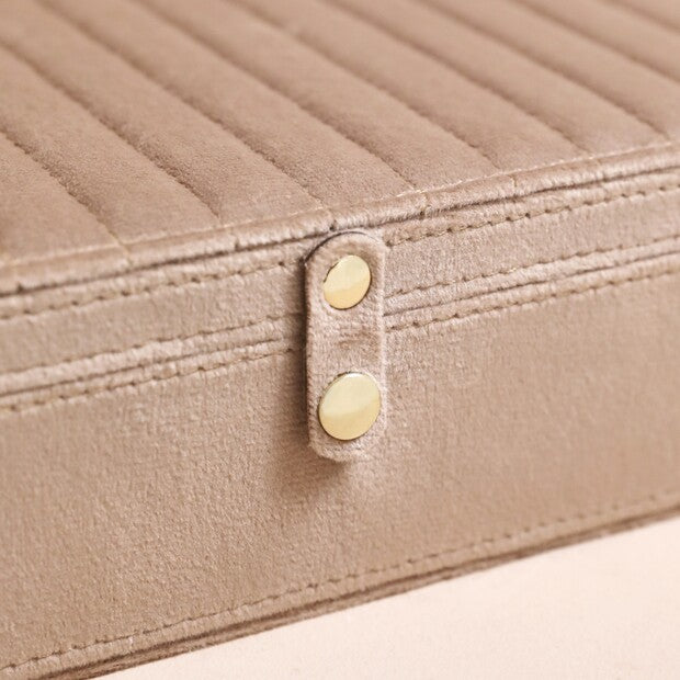Velvet Large Beige Jewelry Case