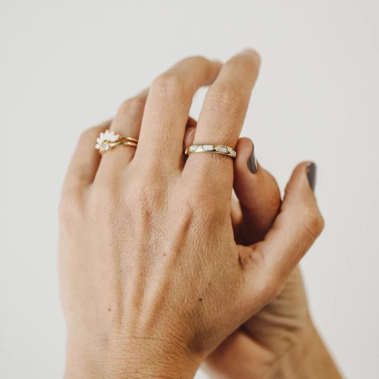 Opal baguette ring store