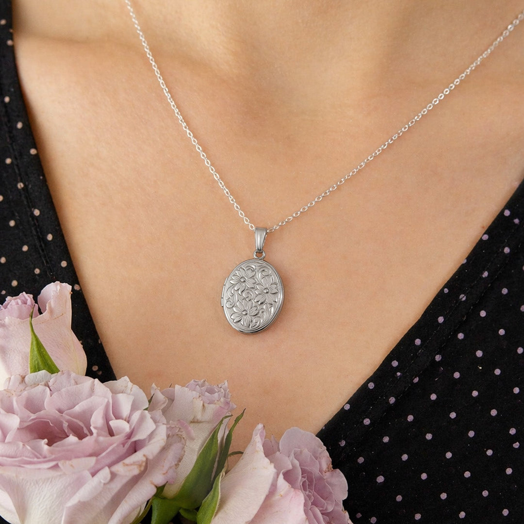 Floral Oval Locket
