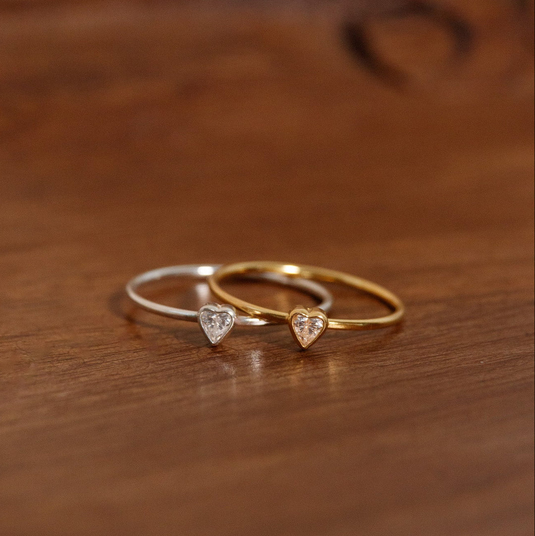 Heart Birthstone Ring