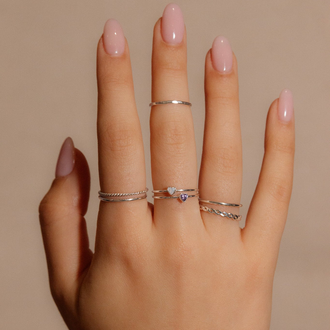 Heart Birthstone Ring