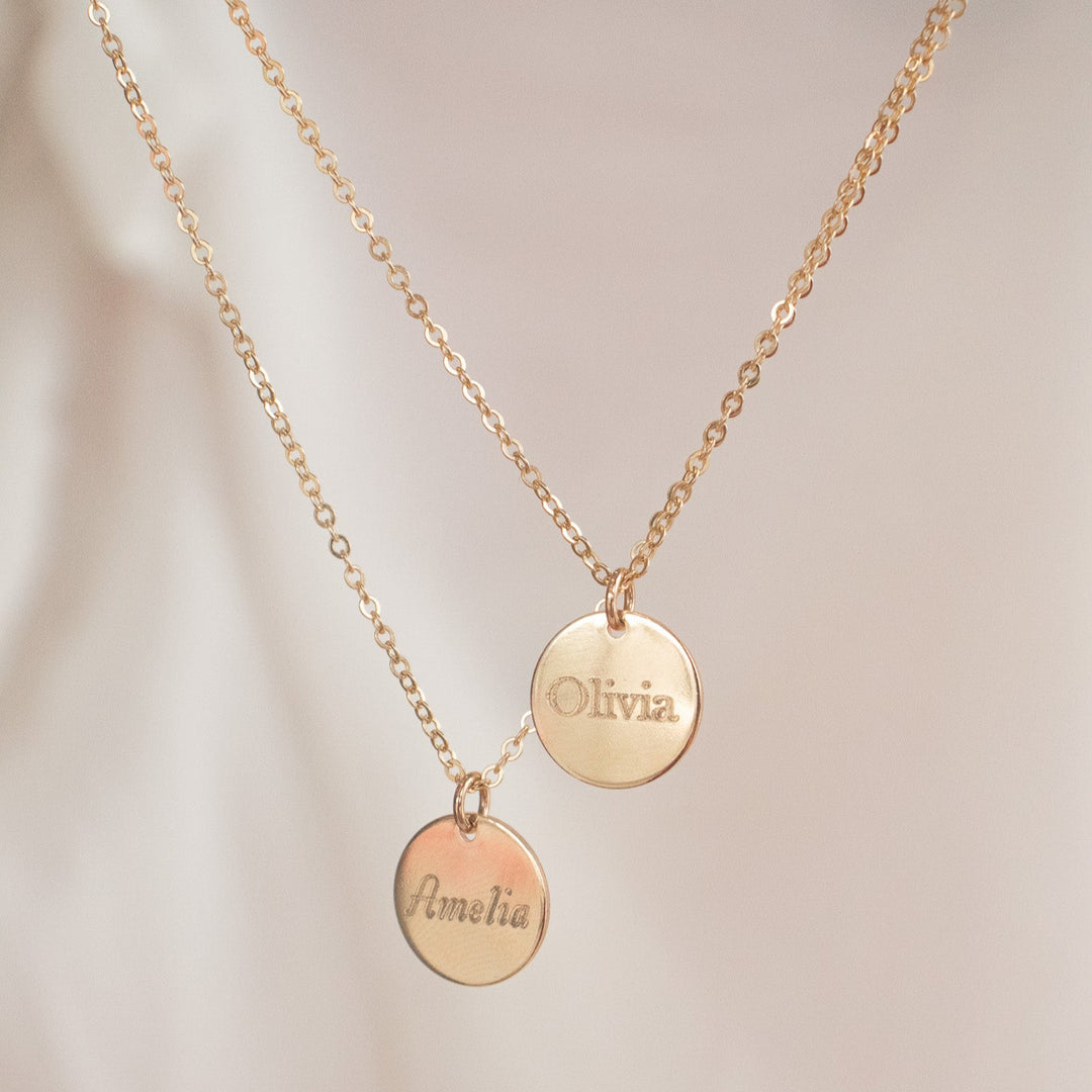 Collier avec nom et disque - Moyen