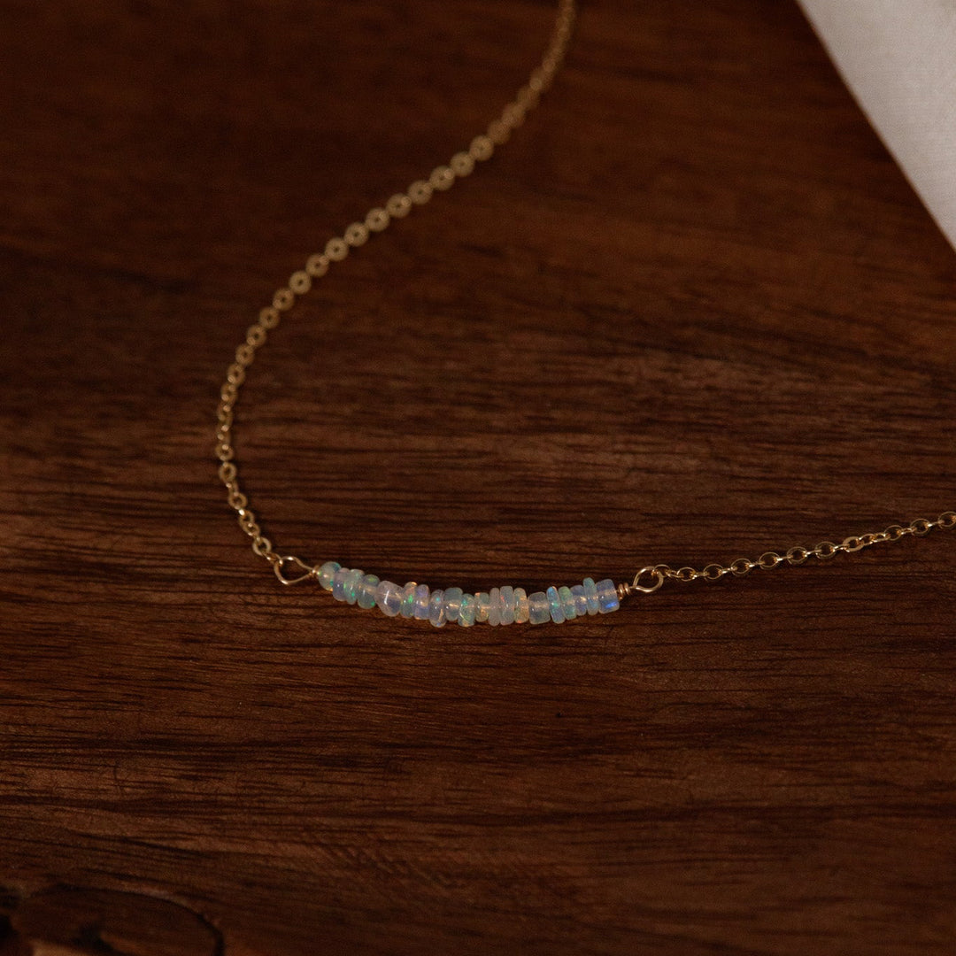 Opal Bar Necklace