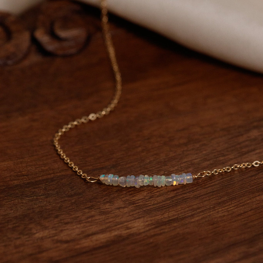 Opal Bar Necklace