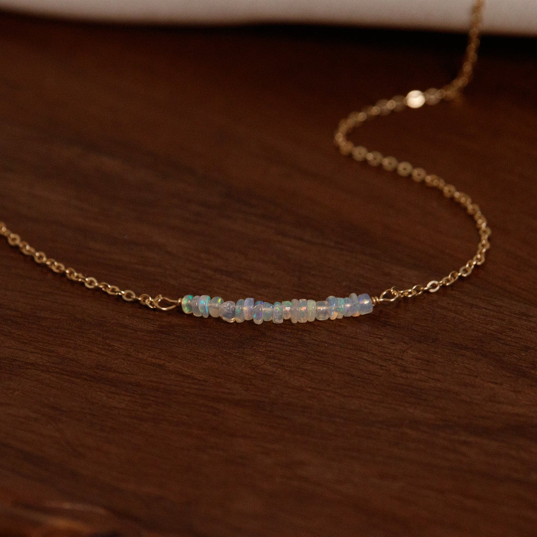 Opal Bar Necklace