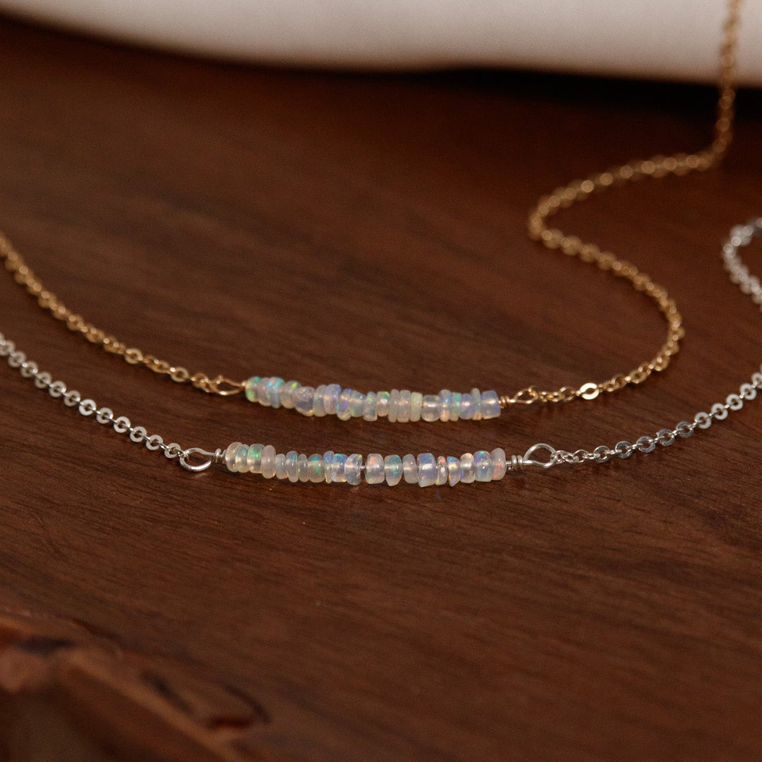 Opal Bar Necklace