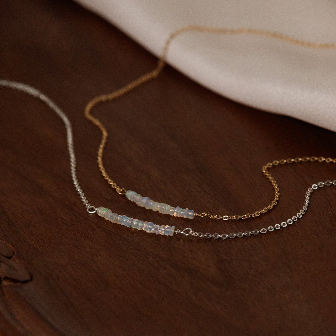 Opal Bar Necklace