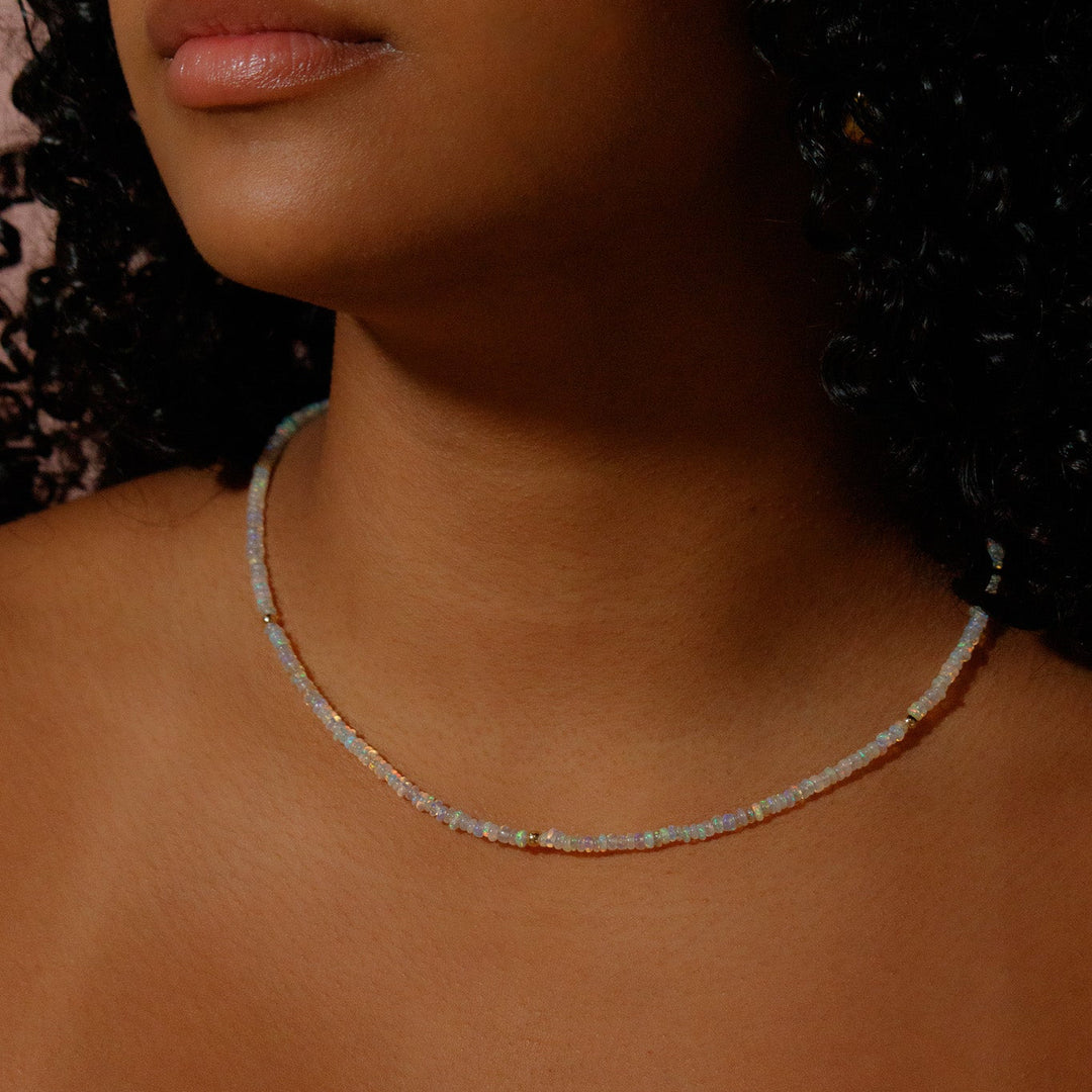 Opal Beaded Necklace