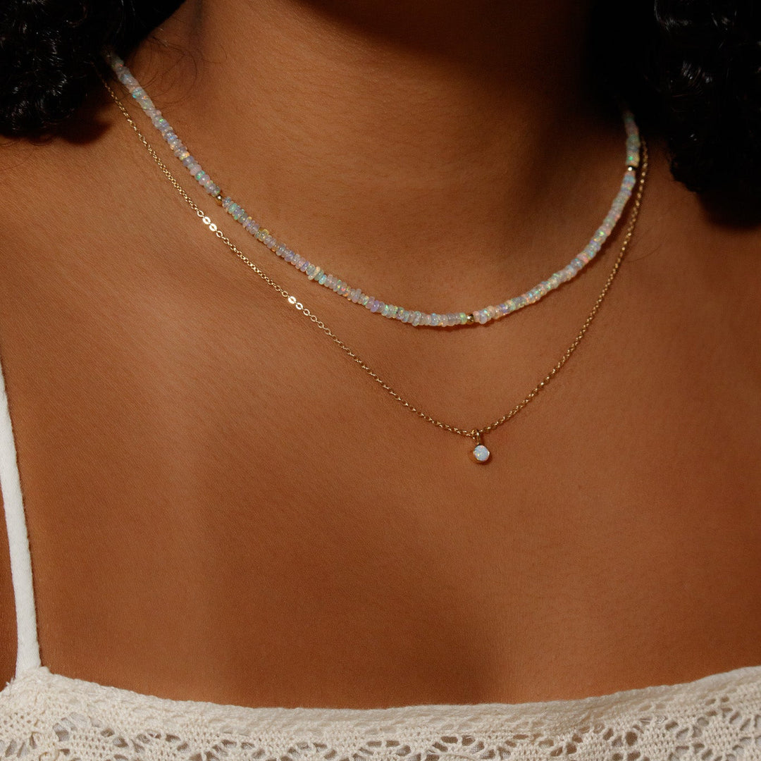 Opal Beaded Necklace
