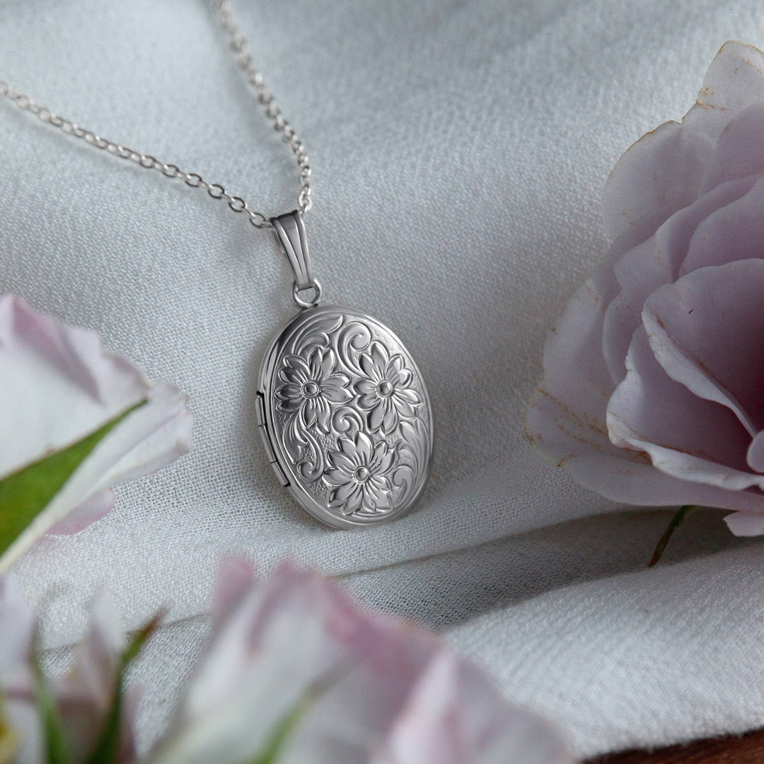 Floral Oval Locket