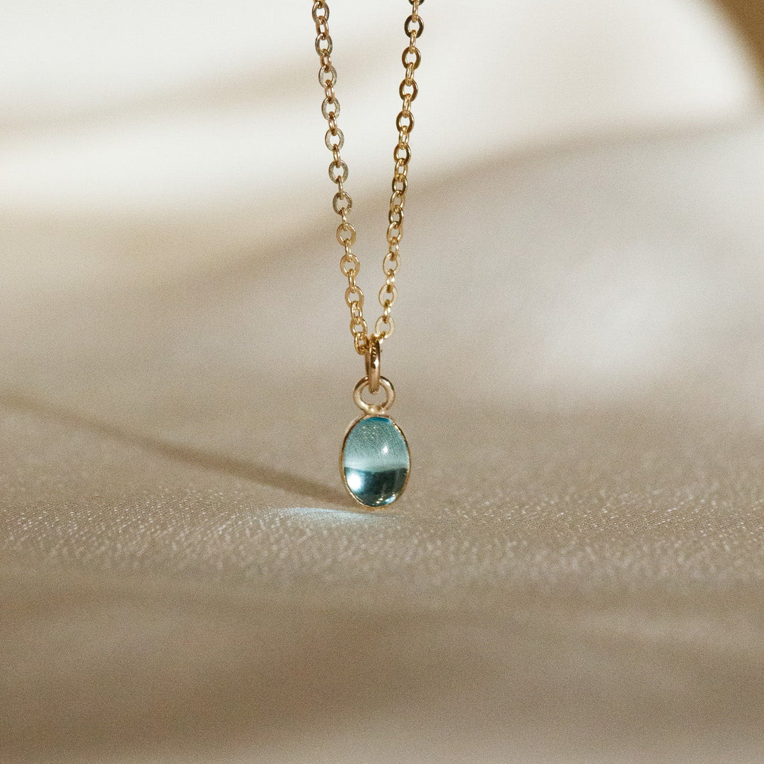 Blue Topaz Gemstone Necklace