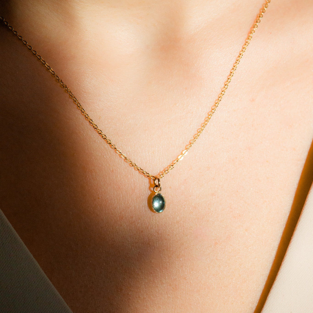 Blue Topaz Gemstone Necklace