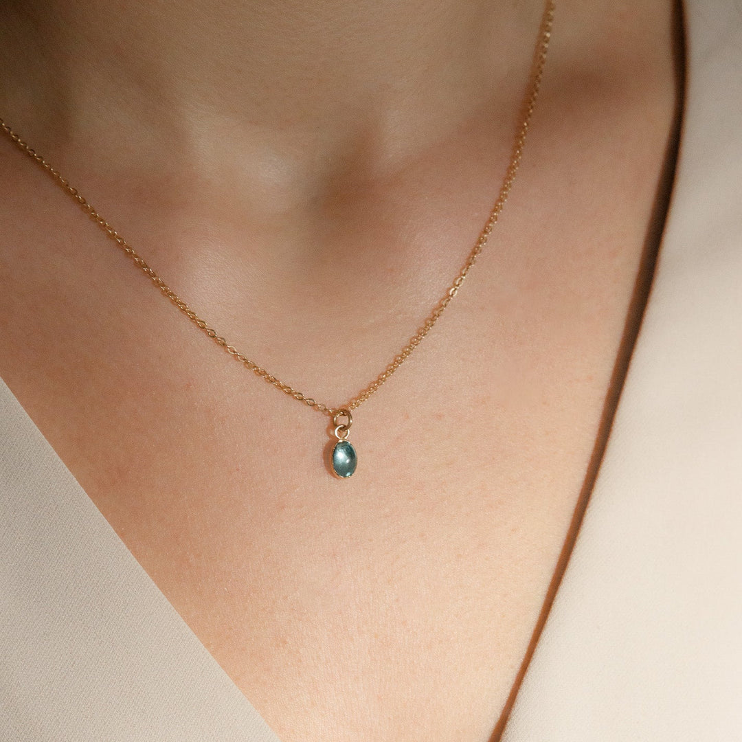 Blue Topaz Gemstone Necklace