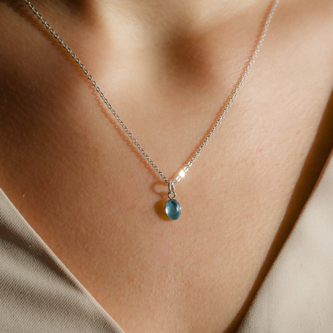 Blue Topaz Gemstone Necklace