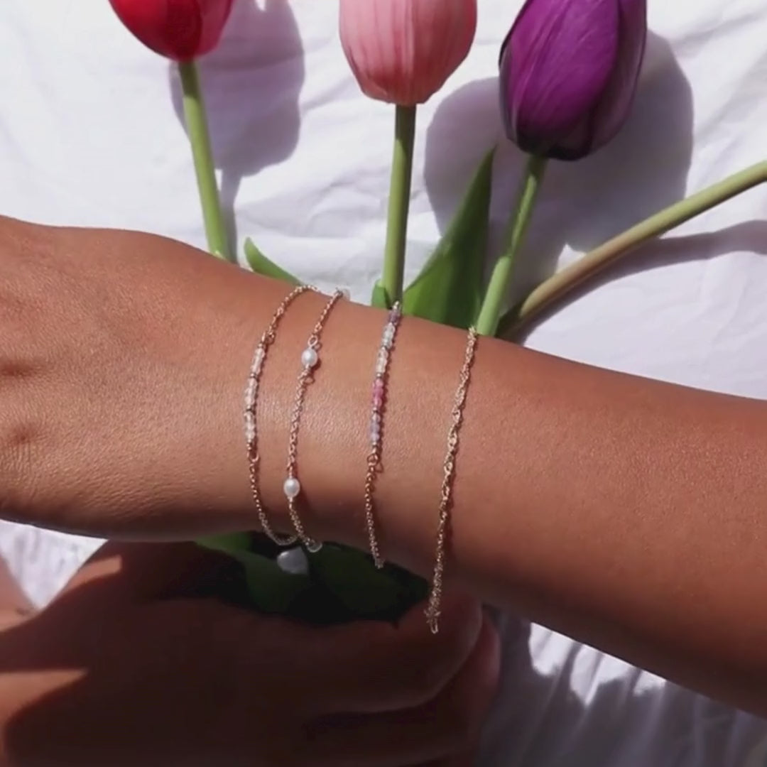 Bracelet perles pierre de naissance
