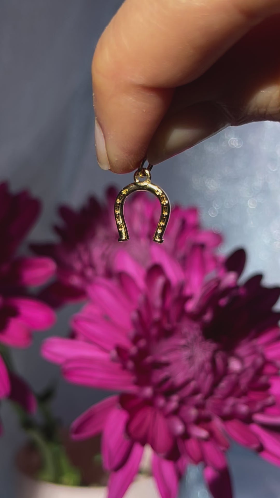 Gold Horseshoe Charm