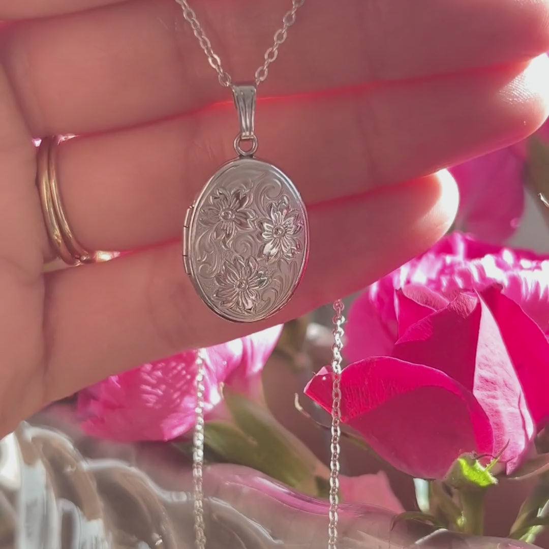 Floral Oval Locket