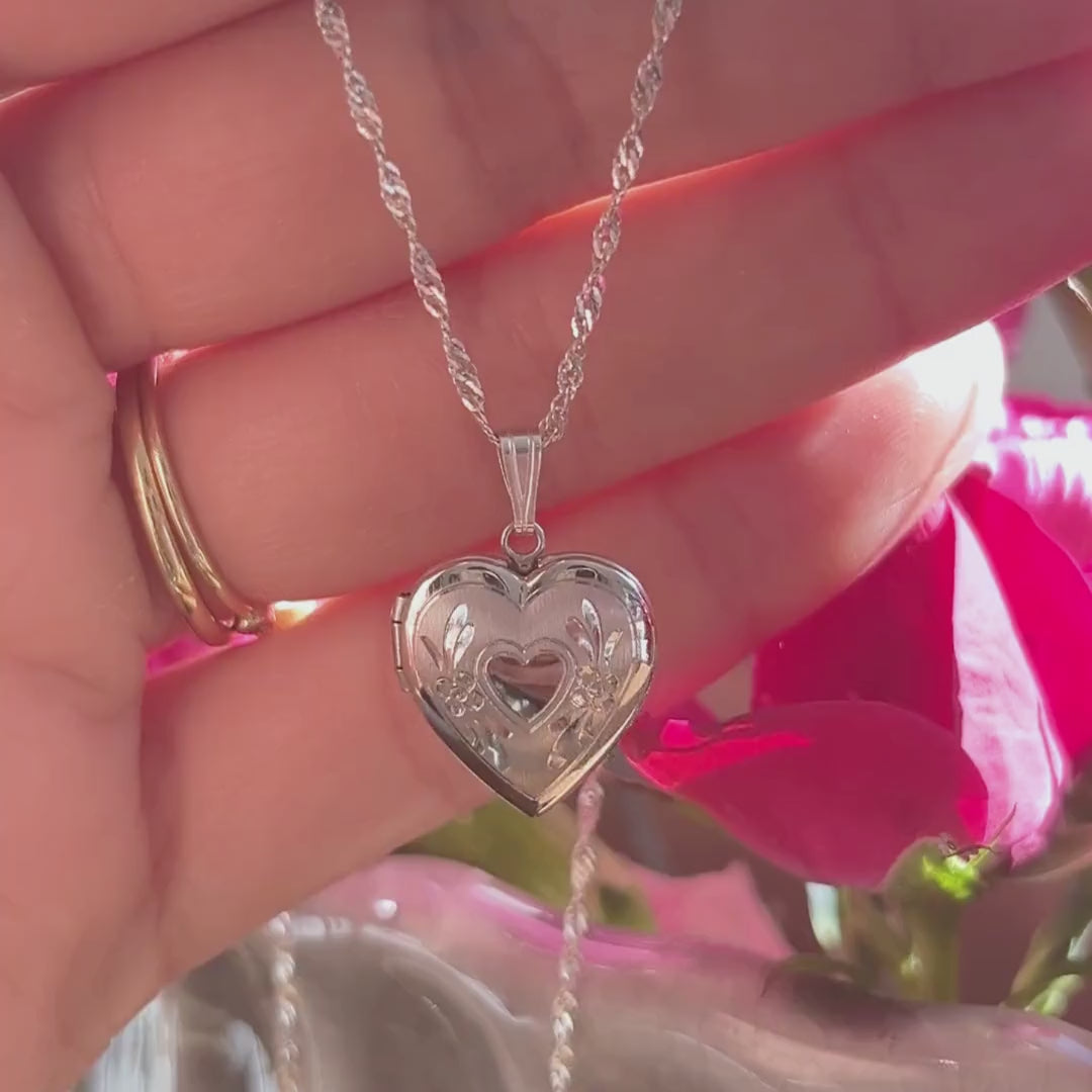 Engraved Heart Locket