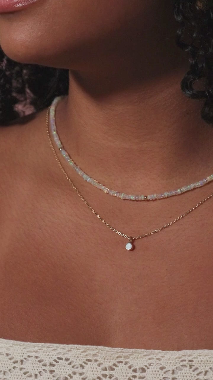 Opal Beaded Necklace