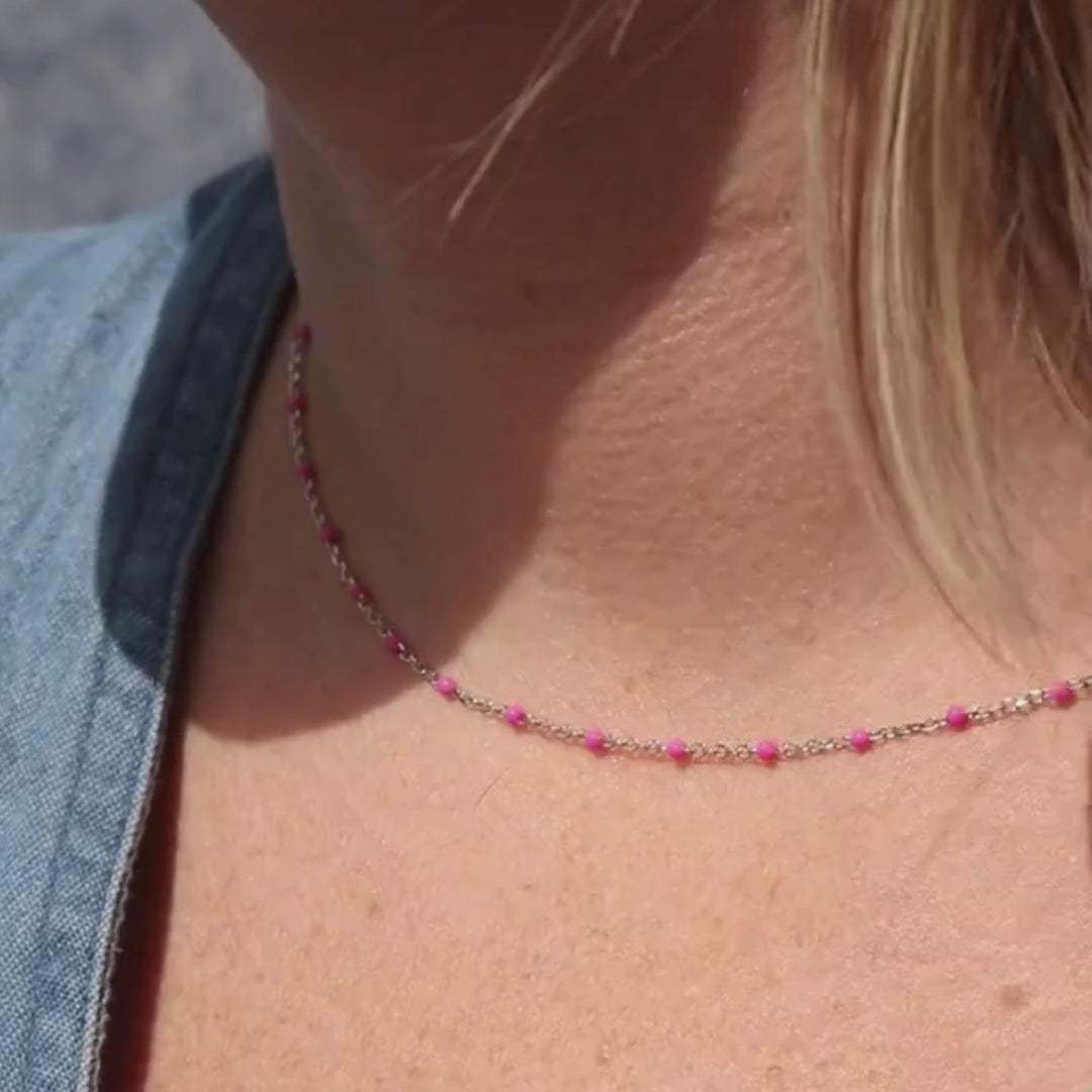 Silver Candy Chain Layering Necklace