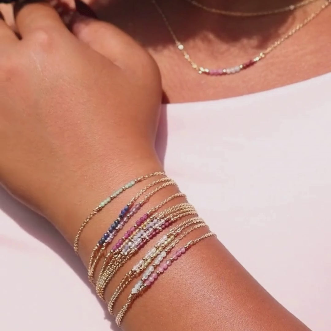 Bracelet jonc pierre de naissance