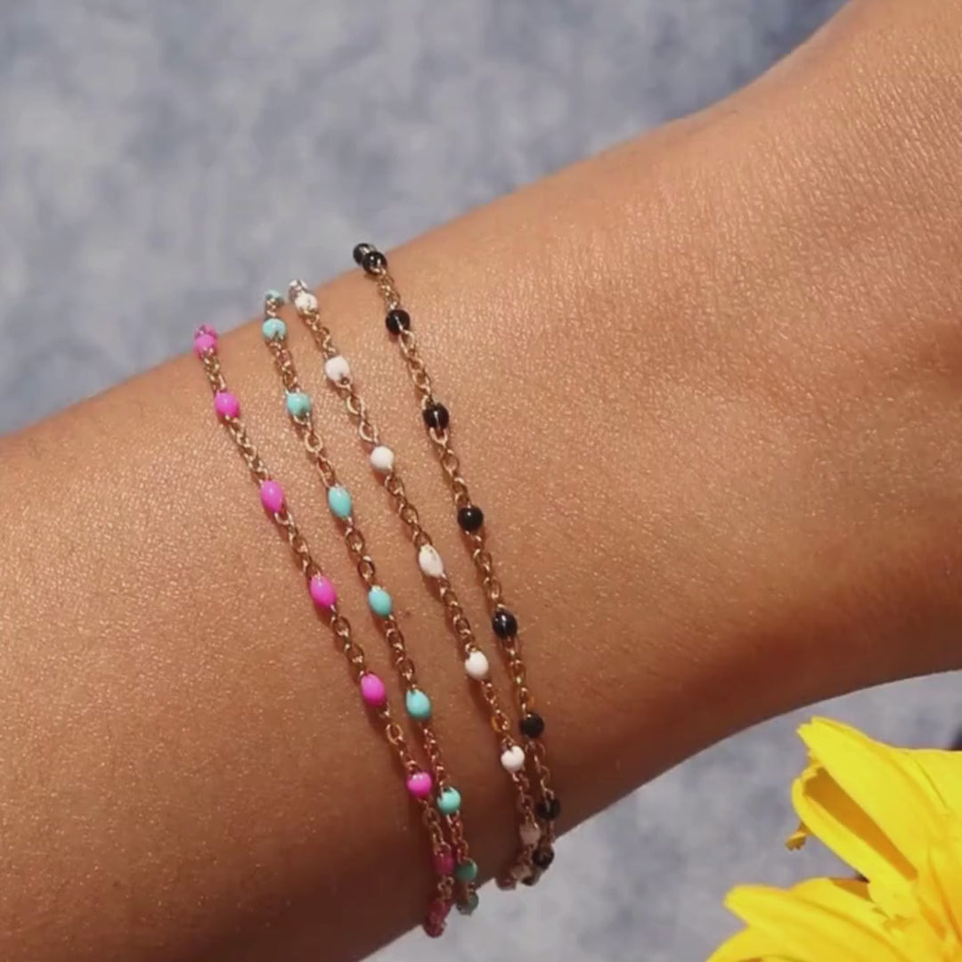 Gold Candy Chain Layering Bracelet