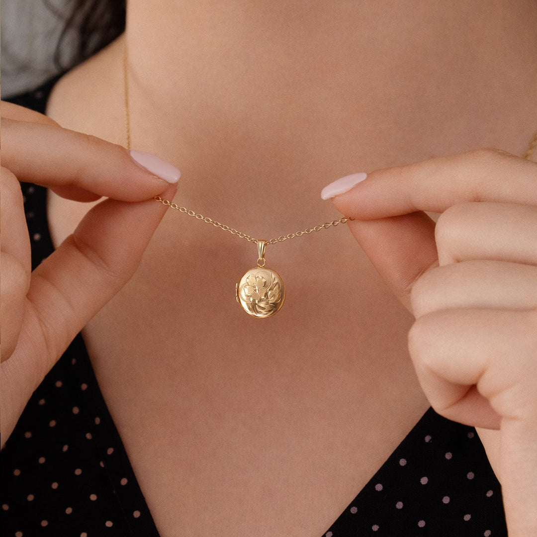 Etched Bloom Locket