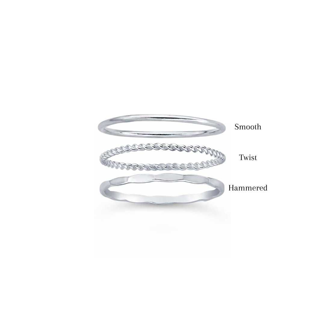 Silver Stacking Rings