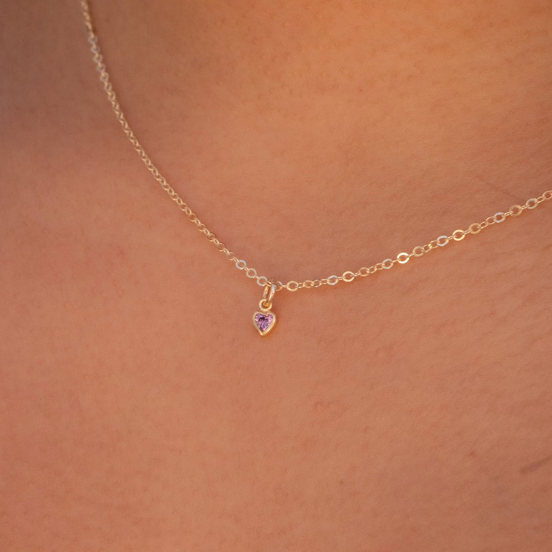 Heart Birthstone Necklace