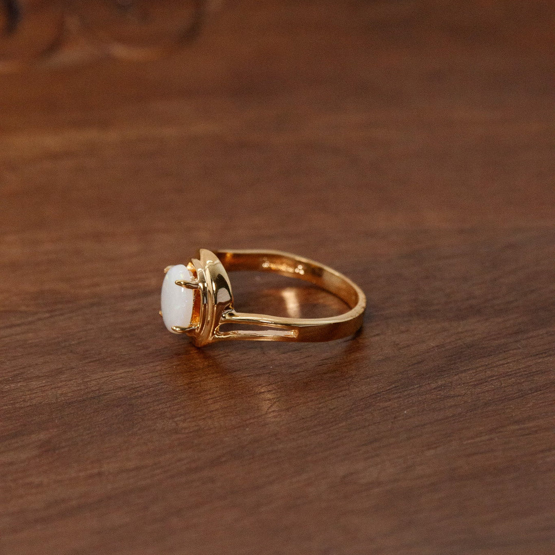 Vintage Faux Opal Gold Tone Ring