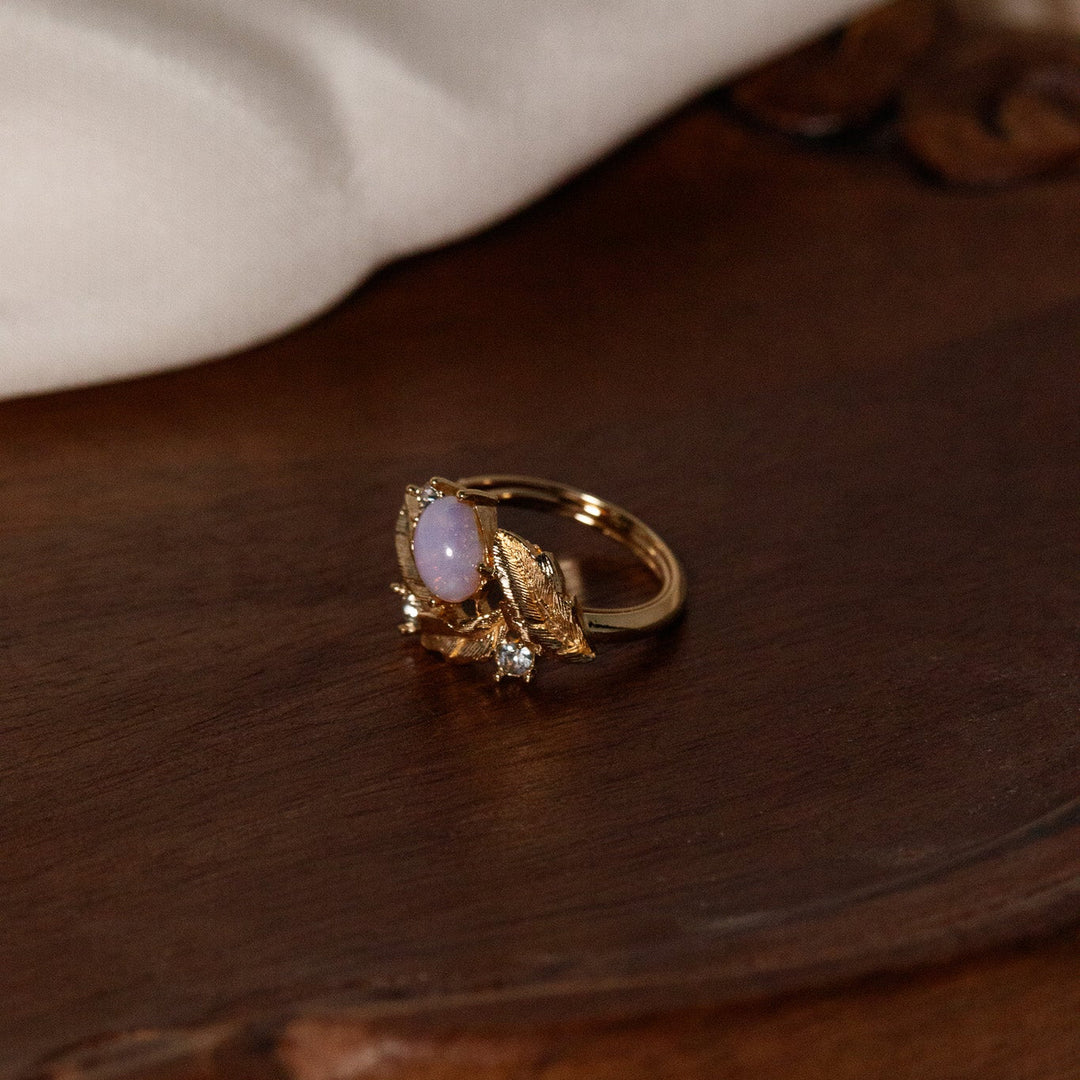 Vintage Avon Fireflower Faux Opal Rhinestone Ring