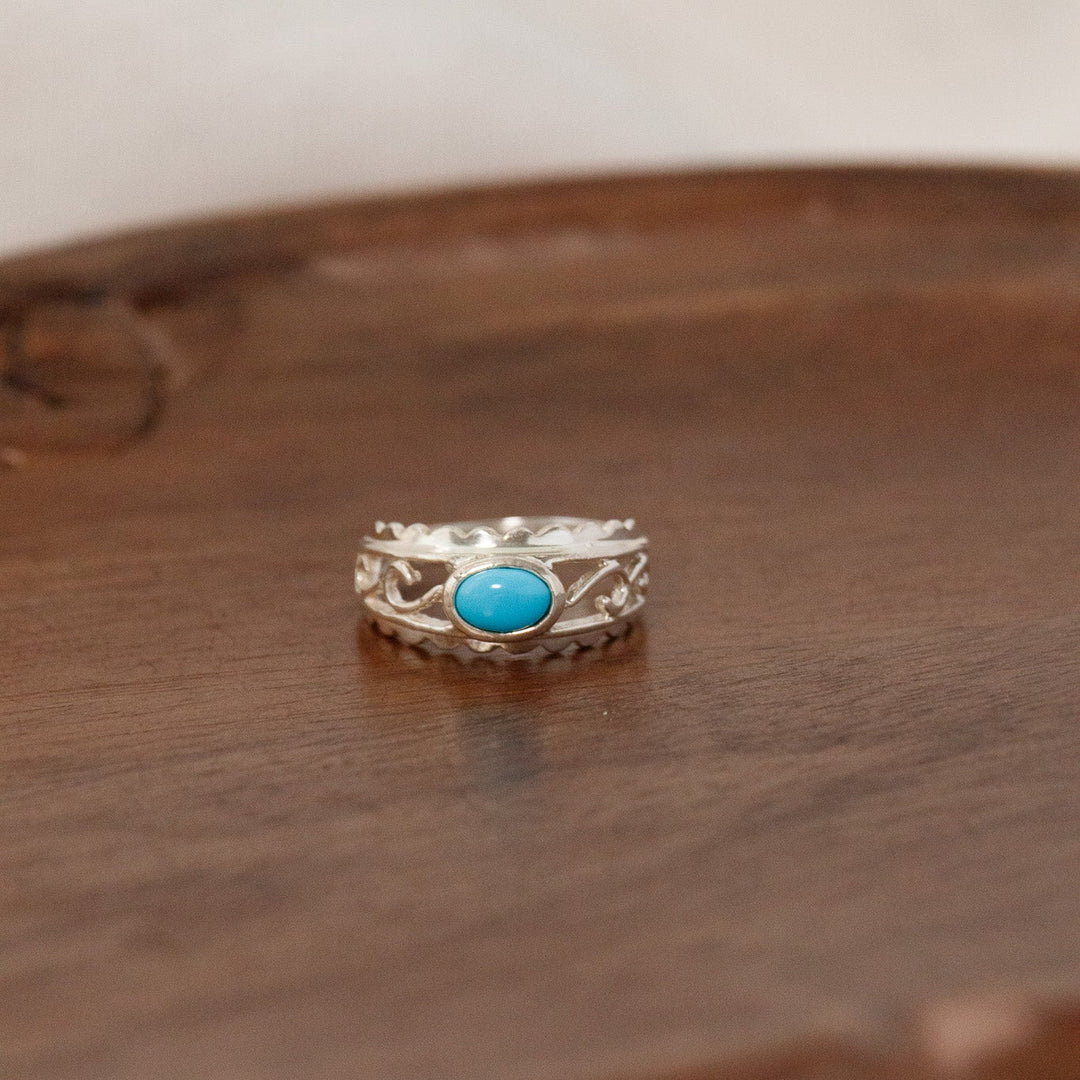 Vintage Sterling Silver Turquoise Ring