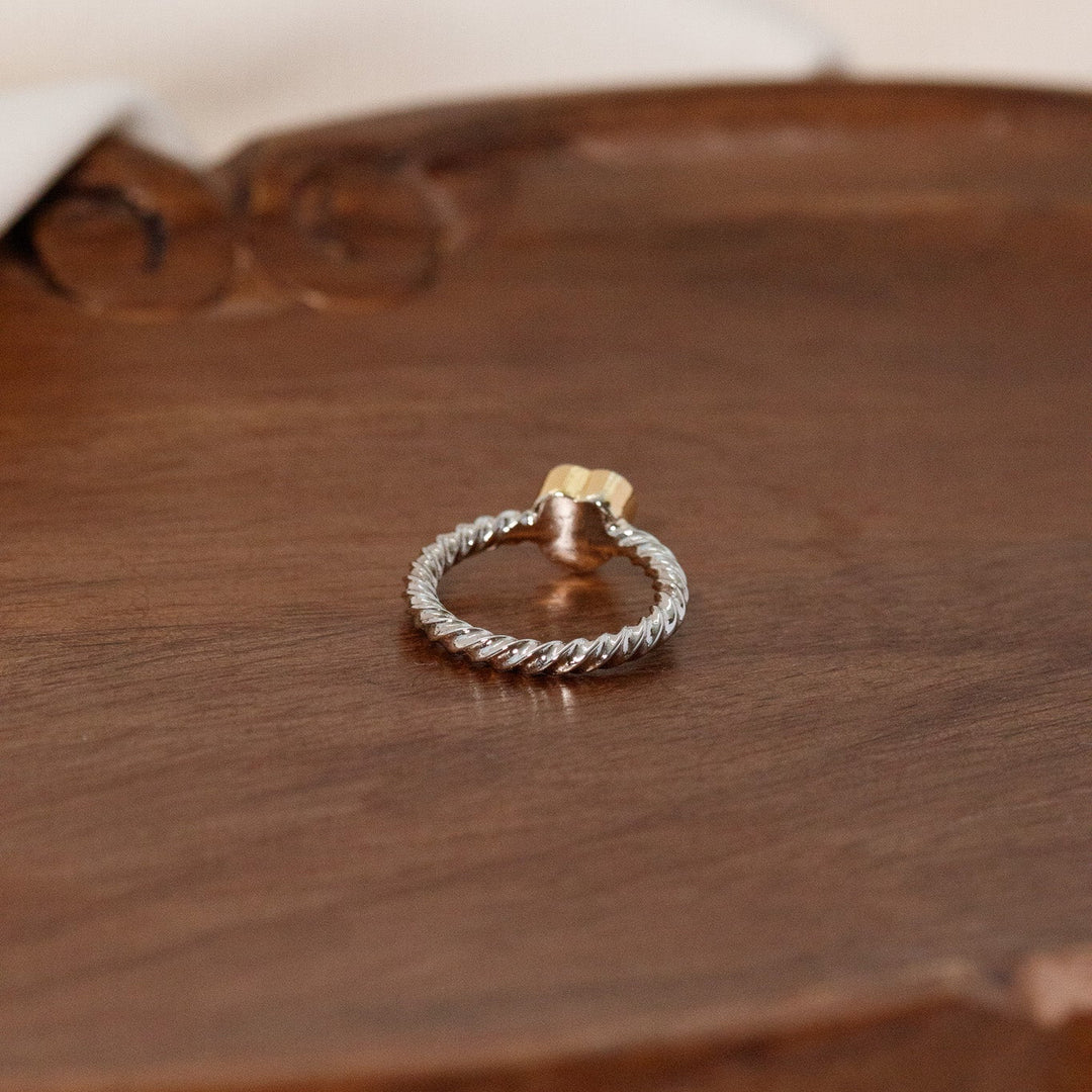 Vintage Two Toned Heart Ring