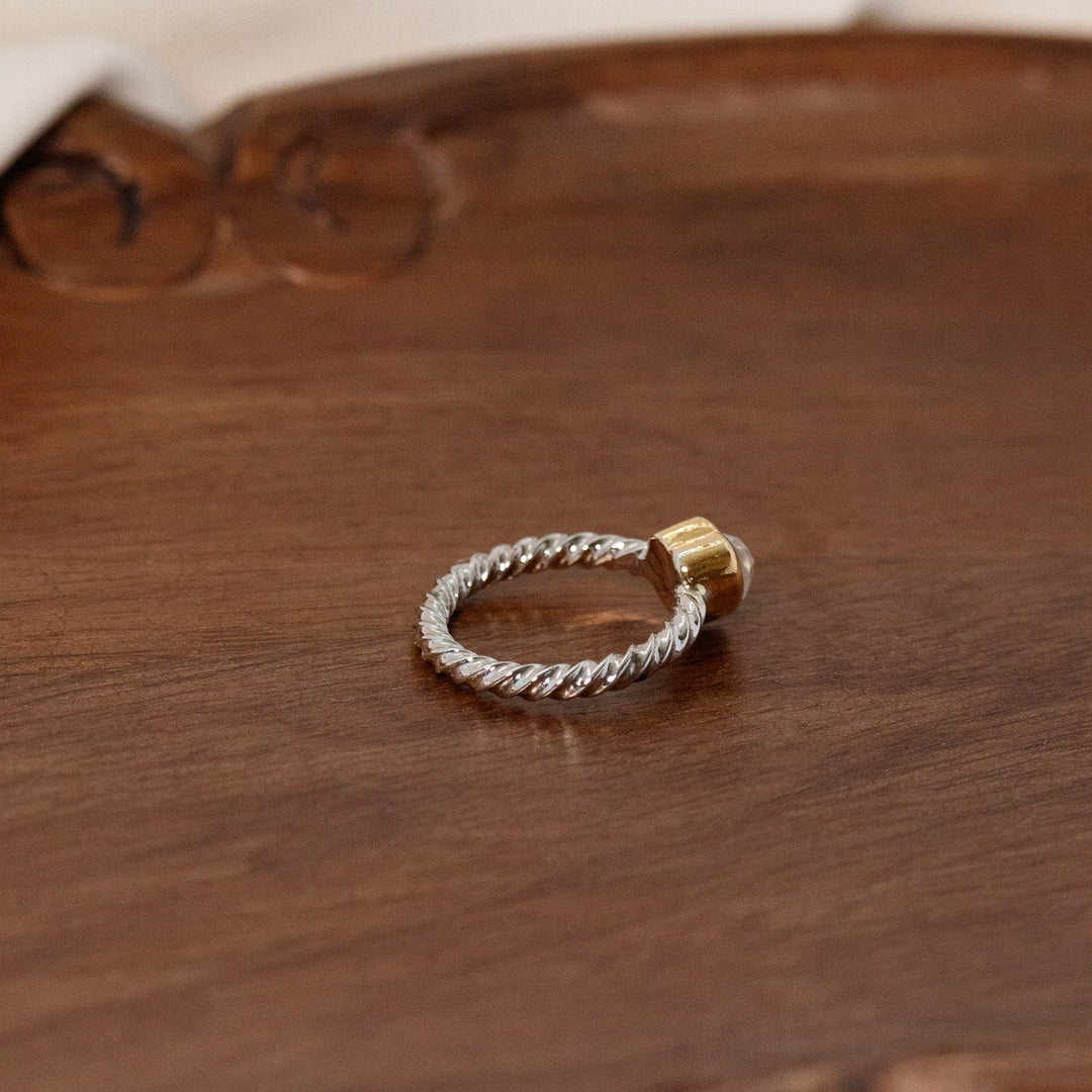 Vintage Two Toned Heart Ring