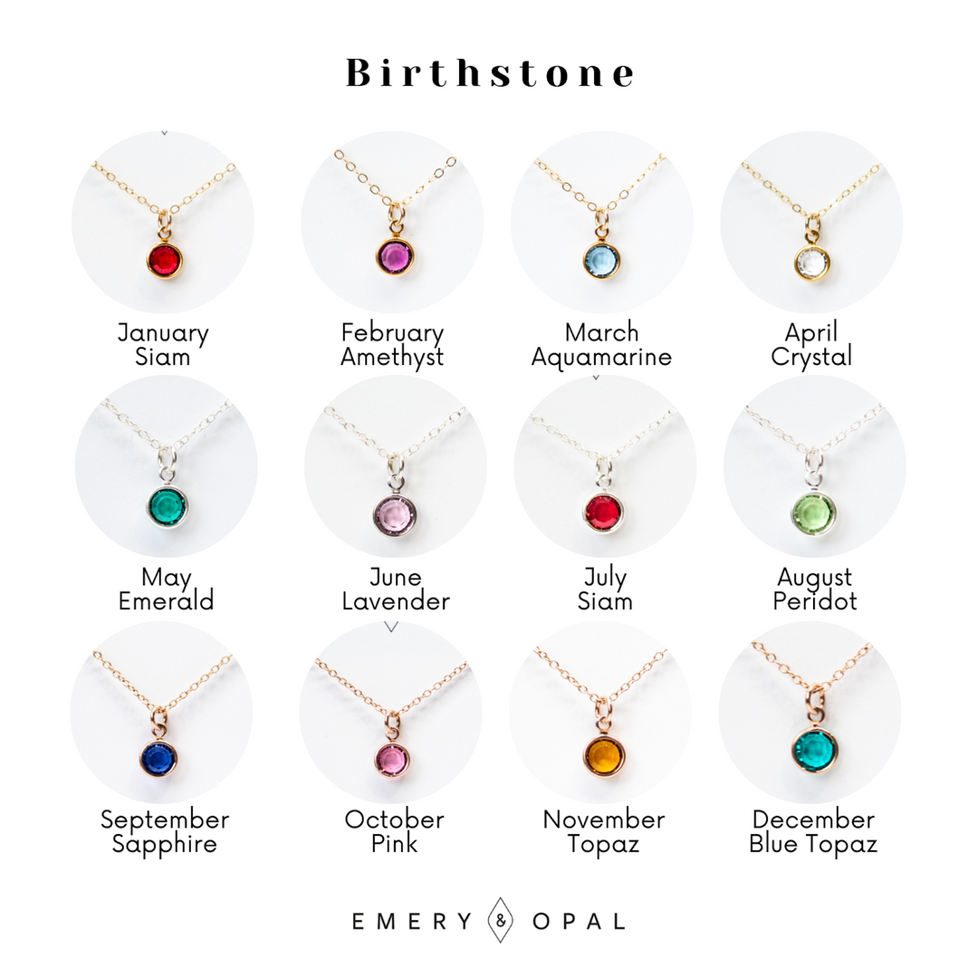 Collier avec pierre de naissance