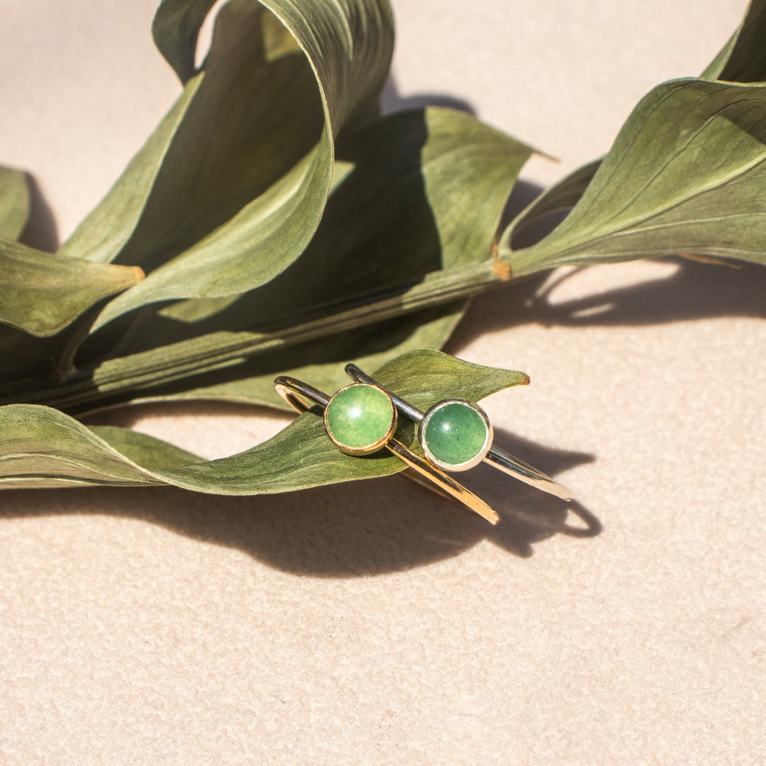 Bague en pierres précieuses d'aventurine