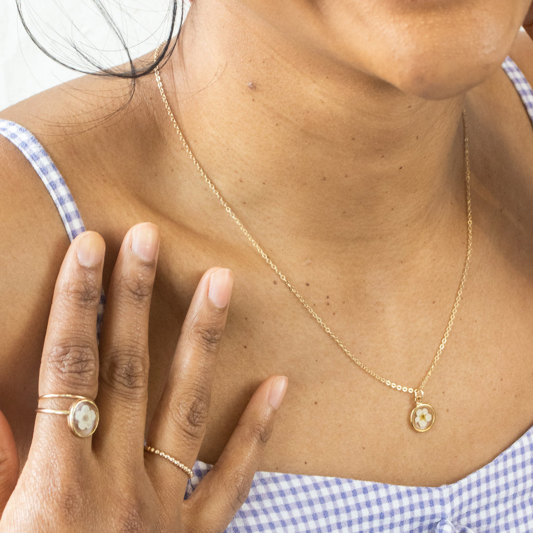 Collier de fleurs pressées Blossom