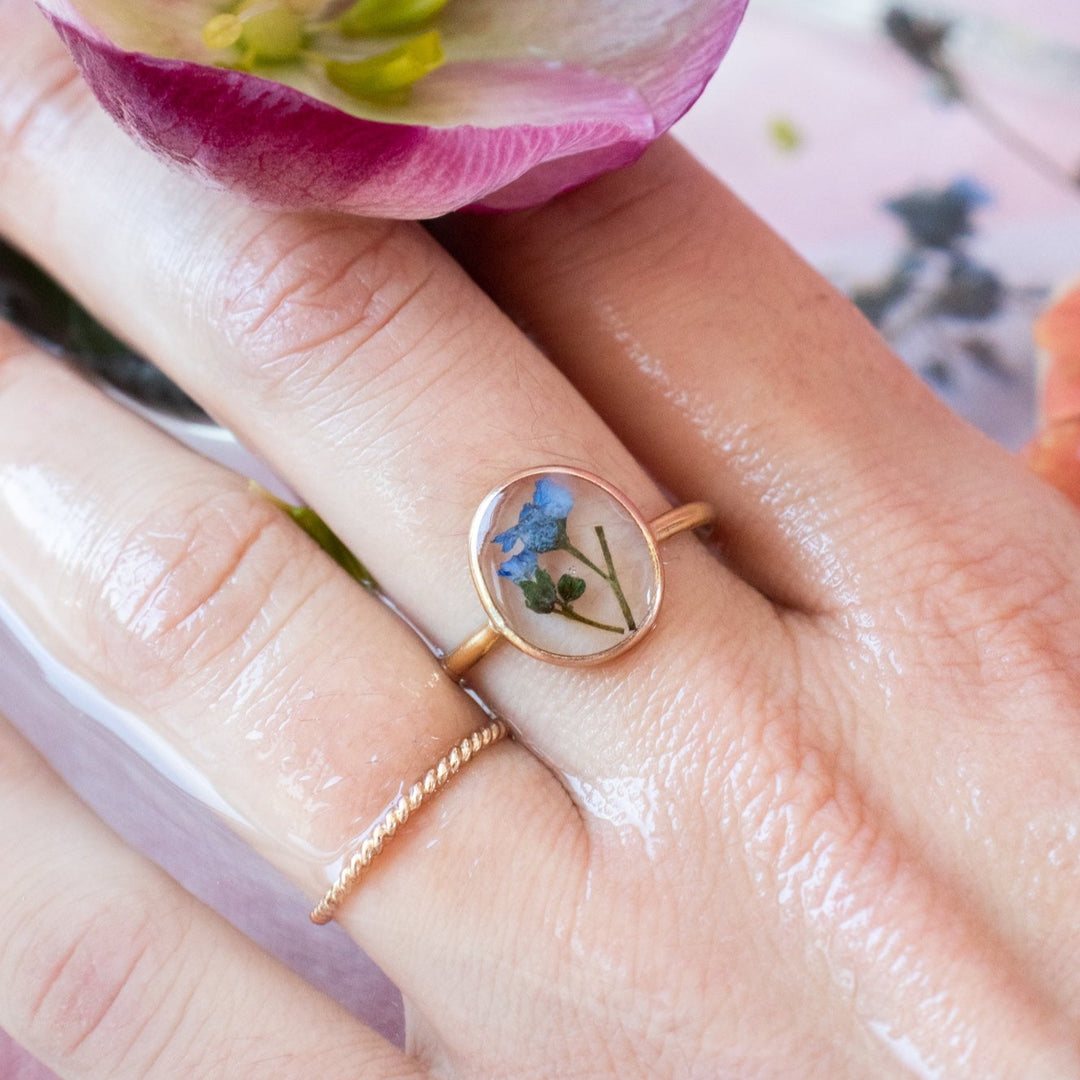 Bague Fleur Pressée