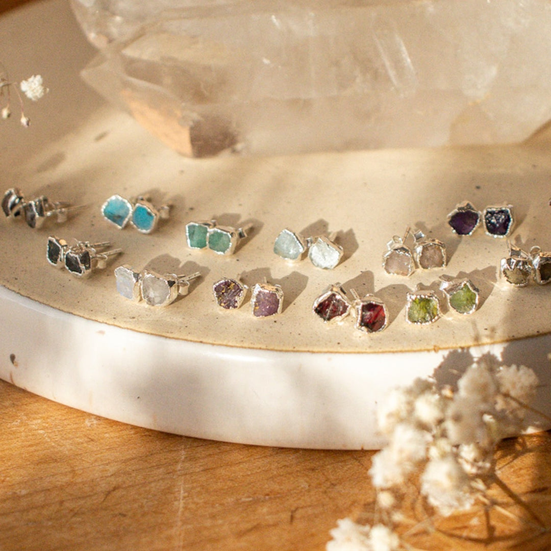 Raw Gemstone Earrings - Terra