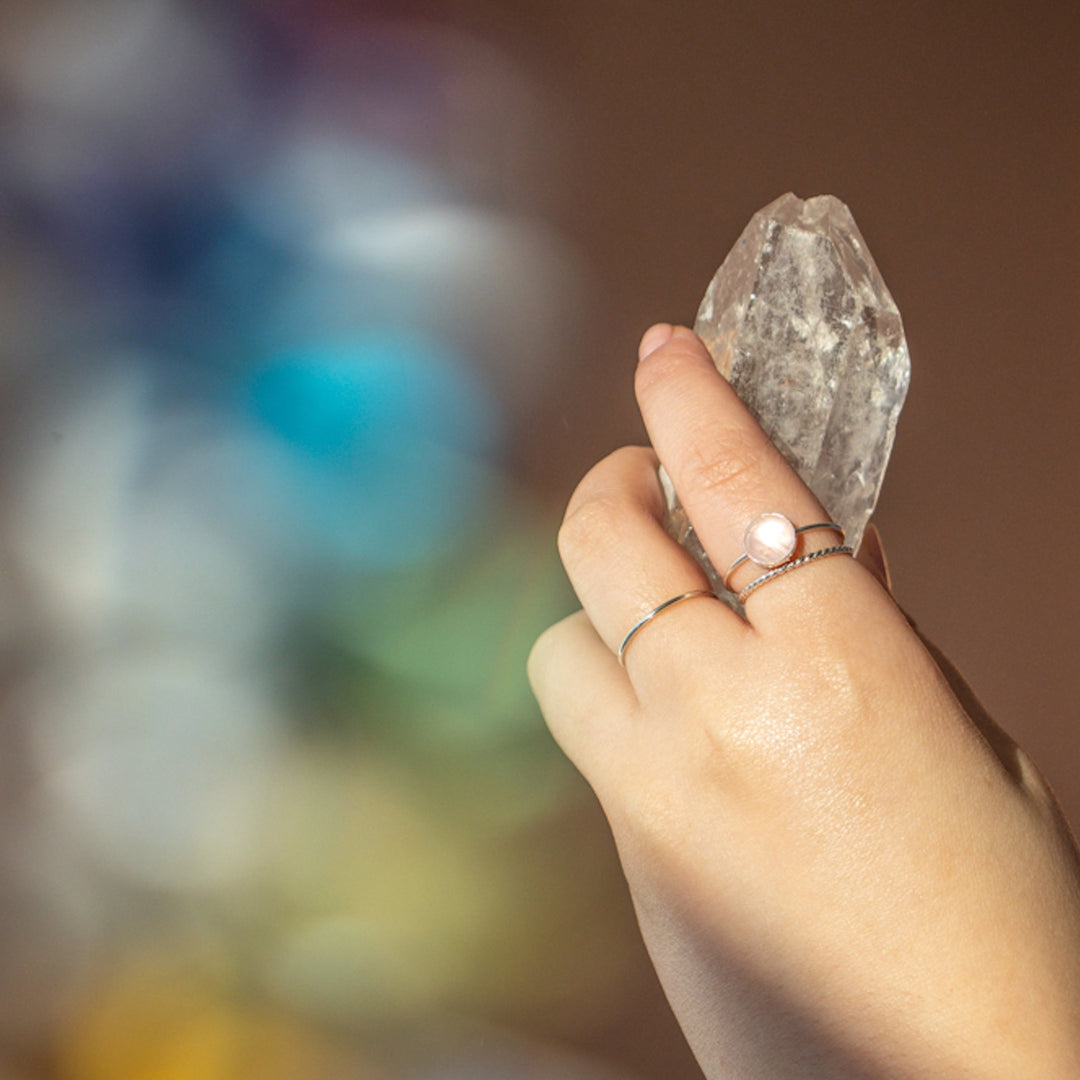 Grande Bague Quartz Rose