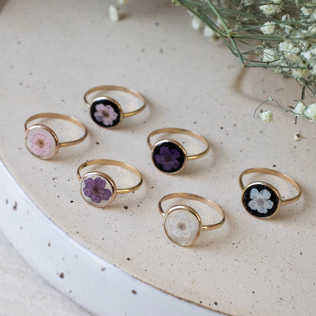 Bague fleur pressée Blossom