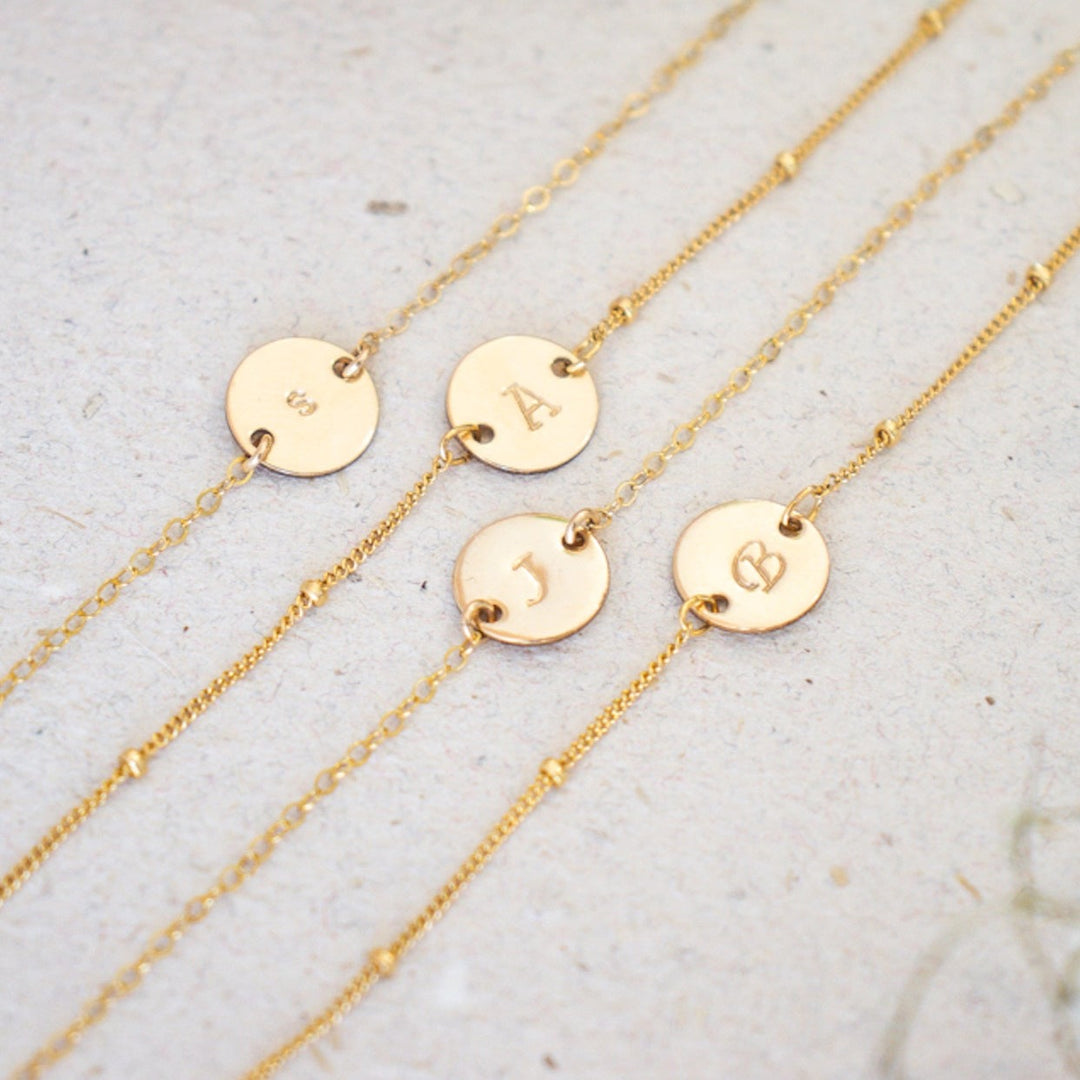 Dainty Initial Connector Bracelet