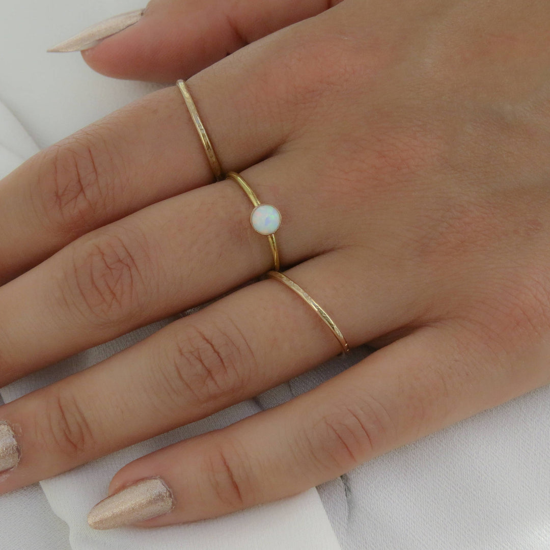 Anneau de pierre gemme d'opale