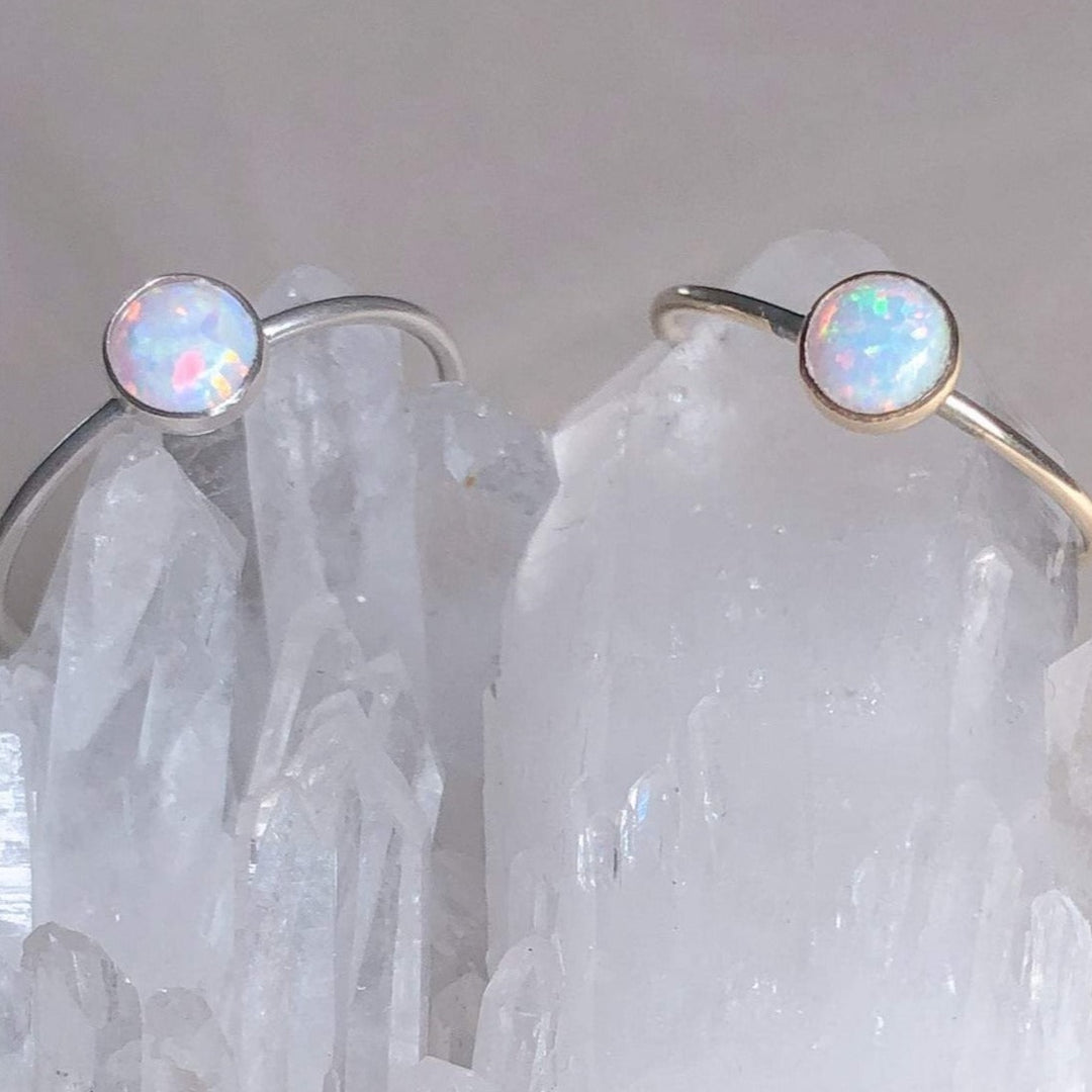 Anneau de pierre gemme d'opale