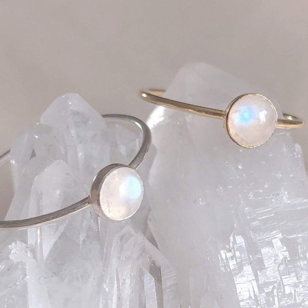 Anneau de pierre gemme de pierre de lune