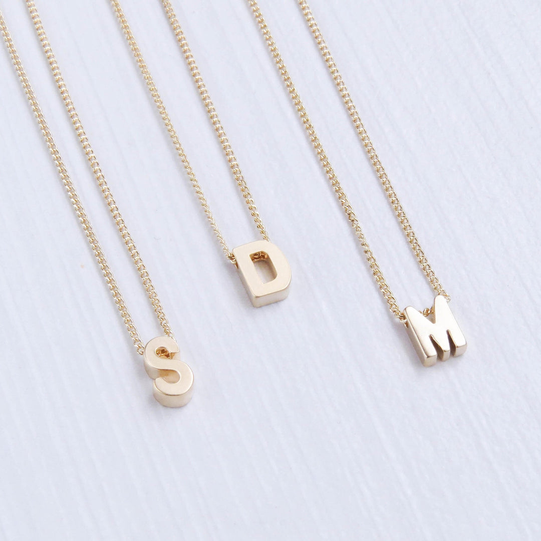 Block Letter Necklace