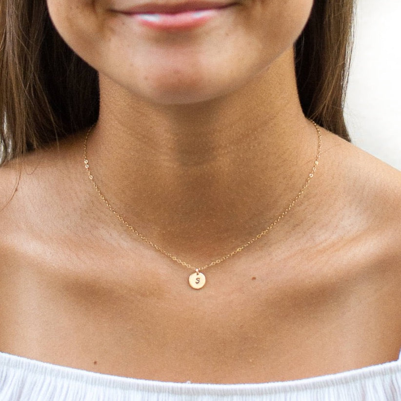 Collier Disque Initiale - Petit