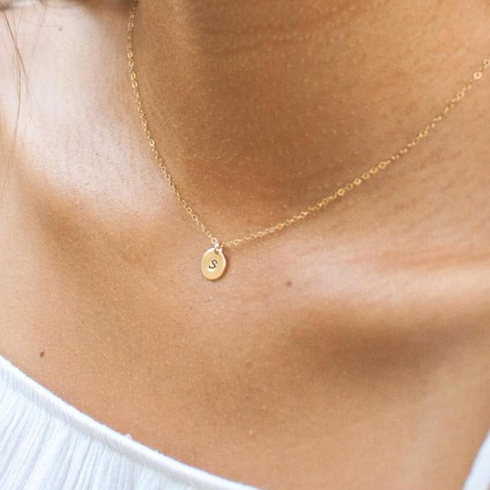 Collier Disque Initiale - Petit